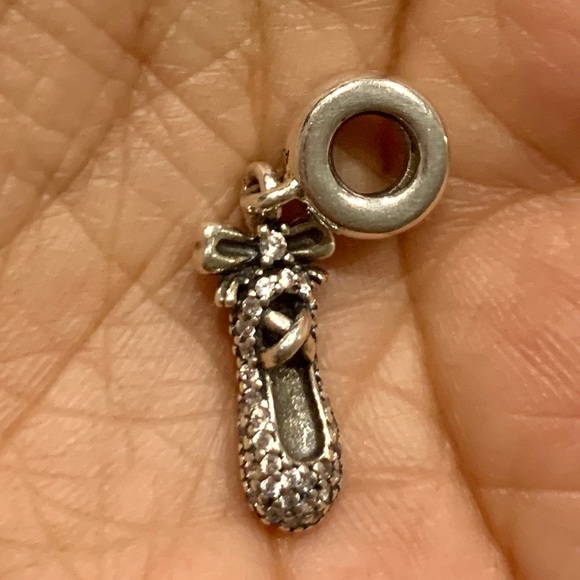 ❤️Pandora ballerina CZ slipper shoe dangle charm - Picture 2 of 12